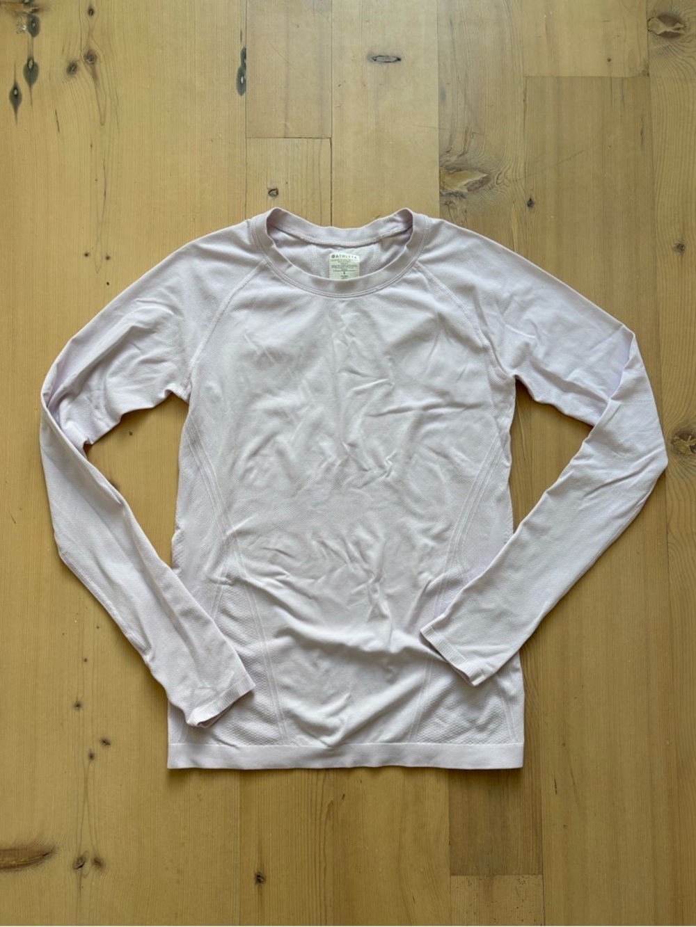 Athleta Pale Pink Crewneck Workout Top